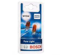 Bosch WY5W 12V Pure Light Car Indicator Bulbs Twin Pack