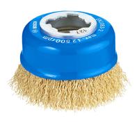 Bosch X Lock Crimped Brass Wire Cup Brush 75mm X-Lock
