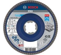 Bosch X Lock Zirconium Abrasive Straight Flap Disc 125mm 60g Pack of 1