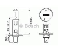 BOSCH XENON BLUE H1 12V 55W P14.5S - 1987302015