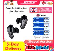 Bose QuietComfort Ultra True Wireless Bluetooth Adjustable Noise Cancelling Earbuds Spatial Audio Up to 6 Hours of Play Time Black