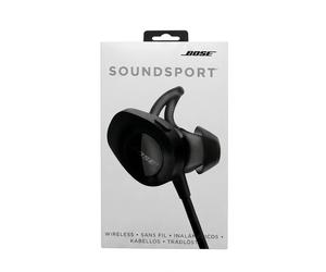 Bose SoundSport Wireless In-Ear Headphones - Black | Bluetooth, NFC Pairing, Stay Hear+ Tips, Sweat-Resistant, 6h Battery (761529-0010)