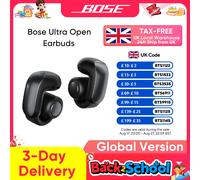 Bose Ultra Open Wireless Earbuds Open-Ear Bluetooth 5.3 IPX4 Waterproof Earphones for Gym/Running Up to 7 Hours Play Time Black