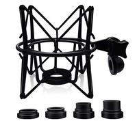 Boseen Studio Condenser Metal Microphone Spider Shock Mount Holder Clip Anti Vibration Suspension High Isolation, Ideal for Radio Broadcasting Studio, Voice-over Sound Studio and Recording(Black)