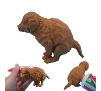 BOSENIYU 1Pcs Funny Toothpaste Dispenser, Funny Golden Retriever Puppy Poop Toothpaste Dispenser