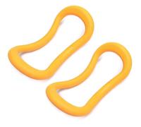 BOSENIYU 2Pcs Yoga Ring for Leg Calves, Pilates Fitness Circle Ring for Back Toning Thighs Abs and Legs. (Soft Type. 2 Yellow)
