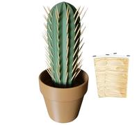 BOSENIYU 3D Printed Cactus Toothpicks Dispenser, Decorative Succulents Cactus Shaped Toothpick Holders.