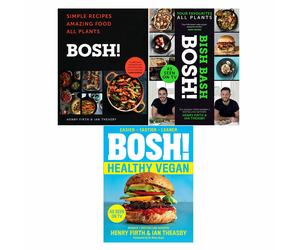 BOSH: Simple recipes,BOSH Healthy Vegan,BISH BASH BOSH 3 Books Collection Set