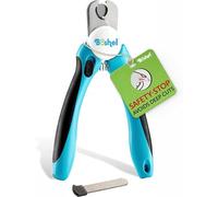BOSHEL Dog Nail Clippers and Trimmer - with Safety Guard to Avoid Over-Cutting Nails & Free Nail File - Razor Sharp Blades - Sturdy Non Slip Handles - for Safe, Professional at Home Grooming