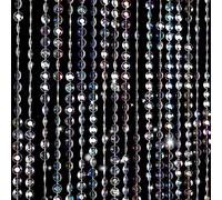 Boshen 3FTx6.5FT 45Strands Crystal Beaded Curtain Door Beads Clear Acrylic Beads Hanging Room Divider Crystal Iridescent Diamond Cut Curtain Doorway Curtain for Room Doorway Divider Party Decor