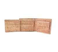 Boshiho Cork Wallet, RFID Blocking Vegans Wallet for Men & Women Slim Design Bifold Purse with Coin Pocket Card Slots Eco Friendly Vegetarian Gift (Trifold-Cork)
