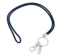 Boshiho Office Lanyard, PU Leather Lanyard Neck Strap with Strong Clip and Keychain for Keys, ID Badge Holder, USB