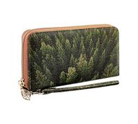 Boshiho Women Cork Wallet Vegan Zipper Long Purse RFID-Blocking Ladies Purse with Multiple Card Slots Gift for Ladies with Gift Box (Green)