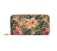 Boshiho Women's Cork Wallet, Vegan Women's Wallet RFID Blocking Large Capacity Zipper Long Purse, Gift for Ladies with Gift Box