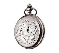BOSHIYA Fullmetal Alchemist Pocket Watch with Chain Box for Cosplay Accessories Anime Merch, Alchemist-Silver, L