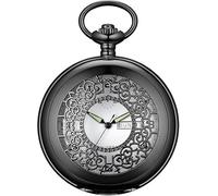 BOSHIYA Smooth Quartz Pocket Watches for Men Classic Arabic Digital Luminous Dial & Day Date Pocket Watch with Chain Christmas Graduation Birthday Gifts