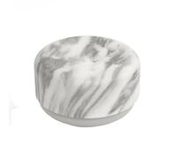 Bosign. Eco friendly Soap Dish Dispenser for kitchen. Push design. Round. 11 x 6,5 cm. Holds up to 200 ml (7 oz) dish soap. Marble lid decor, grey base. Sustainable design