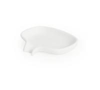 Bosign Silicone Soap Dish. Self draining keeps soap bar dry, Sustainable Soap Bar Holder for Kitchen, Bathroom. Solid & Steady in Silicone. SMALL. White (10,8x8,5x2 cm)