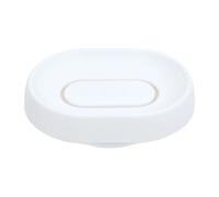 Bosign Soap tray with concealed drain spout in silicone - large White
