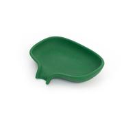 Bosign Soap tray with concealed drain spout in silicone - small 8.5x10.8 Dark green