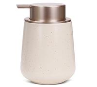 BosilunLife Ceramic Dish Soap Dispenser for Bathroom 12ounce Refillable Liquid Hand Soap Dispenser for Essential Oil, Lotion Dispenser with Pump(Liquid, Beige)
