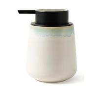 BosilunLife Ceramic Dish Soap Dispenser for Bathroom 12ounce Refillable Liquid Hand Soap Dispenser for Essential Oil, Lotion Dispenser with Pump(Liquid, Celadon)