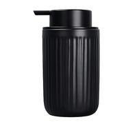 BosilunLife Ceramic Soap Dispenser - 350ml Modern Black Refillable Soap Pump Bottle with Rustproof Plastic Pump for Bathroom or Kitchen Sink, Ideal for Hand Soap, Lotion or Essential Oils