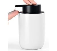 BosilunLife Dish Hand Soap Dispenser - Liquid Pump soap Dispenser for Bathroom Decro 12oz Ceramic Kitchen Dish Dispenser with Rust-Proof Liquid Pump Modern Refillable Lotion Bottles