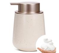 Bosilunlife Hand Soap Dispenser - 12Oz Ceramic Soap Dispenser Bathroom Refillable Liquid Soap Dispenser for Bathroom Kitchen Dish with Easy-to-Press Pump