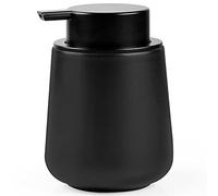 BosilunLife Soap Dispenser Ceramic for kitchens 12Oz Matte Black Foam Hand Soap Dispenser Bathroom Countertop Kitchen Dish Soap Pump Dispenser for Bathroom(Liquid, Black)