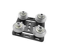Bosiyrggrl 1 Piece 2020 V-Groove Aluminum Profile Pulley Black & White Metal+Plastic V-Slot Construction Gantry Plate Kit