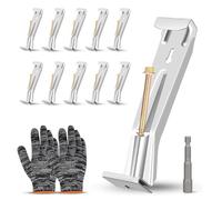 Bosiyrggrl 10-Pack Hidden Gutter Hooks with Rust Proof Screws and Clips for 5" K-Type Aluminum Gutters, Repair Sagging Gutters
