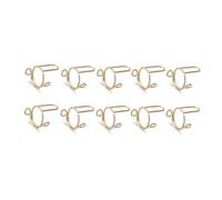 Bosiyrggrl 10 Pieces Sets Thin Nail Rings for Ladys Daily Fingertip Protective Cover Metal Gift to Girlfriend Gold
