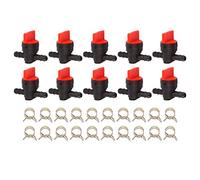 Bosiyrggrl 10PCS 494768 698183 Fuel Shut Off Valve with Clamp for 1/4 inch Fuel Line Lawn Tractor