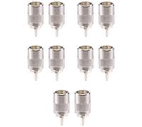 Bosiyrggrl 10pcs Connector UHF Male PL259 Plug Solder RG8 RG213 LMR400 7D-FB Cable Silver