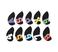 Bosiyrggrl 10PCS Golf Club Protective Head, Waterproof PU Iron Sleeve, Color and Digital Version