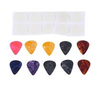 Bosiyrggrl 10Pcs Guitar Pick Grips with 10 Picks Help You Hold Guitar Pick Tightly for Guitar Pick Non Slip Hold Control & Comfort