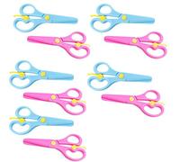 Bosiyrggrl 10Pcs Mini Safety Plastic Scissors Student Kids Stationery Home School Supplies Kindergarten DIY Cutting Paper Tool