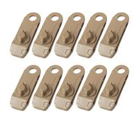 Bosiyrggrl 10pcs Outdoor Camping Tent Windproof Reusable Fixing -Clips Clamps Tarp Cord Buckle Tensioner Tent Khaki
