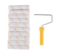 Bosiyrggrl 11 Piece 6 Inch Foam Roller Brushes Kit Paint Roller Refills Paint Roller Covers Home Repair Paint Roller Kits