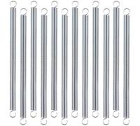 Bosiyrggrl 12 Pcs Extension Spring, 3/8 X 6-1/2 Inch, 0.047 Inch Spring Steel, Dual Hook Ends for Machinery Construction Industrial