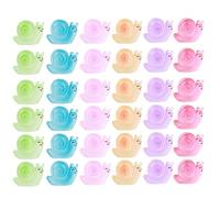 Bosiyrggrl 120Pcs Luminous Mini Resin Snail Mini Animals Glow in the Dark Tiny Snail for Home Mini Fairy Garden Aquarium Decor