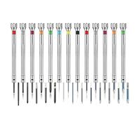 Bosiyrggrl 13 PCS Screwdriver Set Professional Screwdriver Set 0.6-2.0mm 13 Extra Replace Blades for Watch Repair