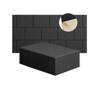 Bosiyrggrl 15 Pack 12x8x4 Inch Acoustic Wall Panels, Self-Adhesive Sound Absorbing Panel,for Recording Studios Black