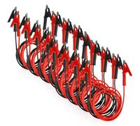 Bosiyrggrl 16Pcs Alligator Clips Electrical with Wires 14 Gauge 2 Colors Jumper Test Leads Set 1m/3.3FT Electrical Testing Cables