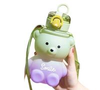 Bosiyrggrl 1pc Gradient Cute Water Cup Summer High-Value Girls Plastic Cup Portable Straw Cup Large Capacity Water Bottle D