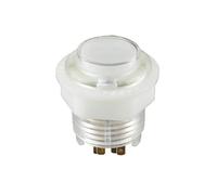 Bosiyrggrl 1PCS Illuminated Led Push Button with Light Illuminate 24mm Arcade Game Console Button with 4 Terminal A
