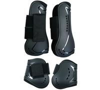 Bosiyrggrl 1Set Horse Leg Protective Boots Adjustable PU Neoprene Horse Splint Boots Leg Protection Support for Training Racing A