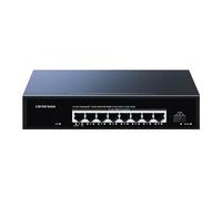 Bosiyrggrl 2.5GbE POE Switch 9 Port 2.5G Network Switch 8x2.5GPOE Ports+1x10Gb Optical Port Internet Splitter Fanless UK Plug