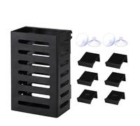Bosiyrggrl 2 Pack Aquarium Plant Holder Kit with Hooks and Suction Cups, Hanging Aquatic Planter Cups for Aquarium Decorations Plants Set